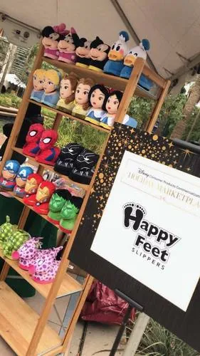 HappyFeet Slippers shelf display