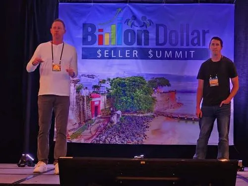 Pat Yates on stage at the Billion Dollar Seller Summit