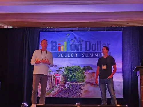 Pat Yates on stage at the Billion Dollar Seller Summit