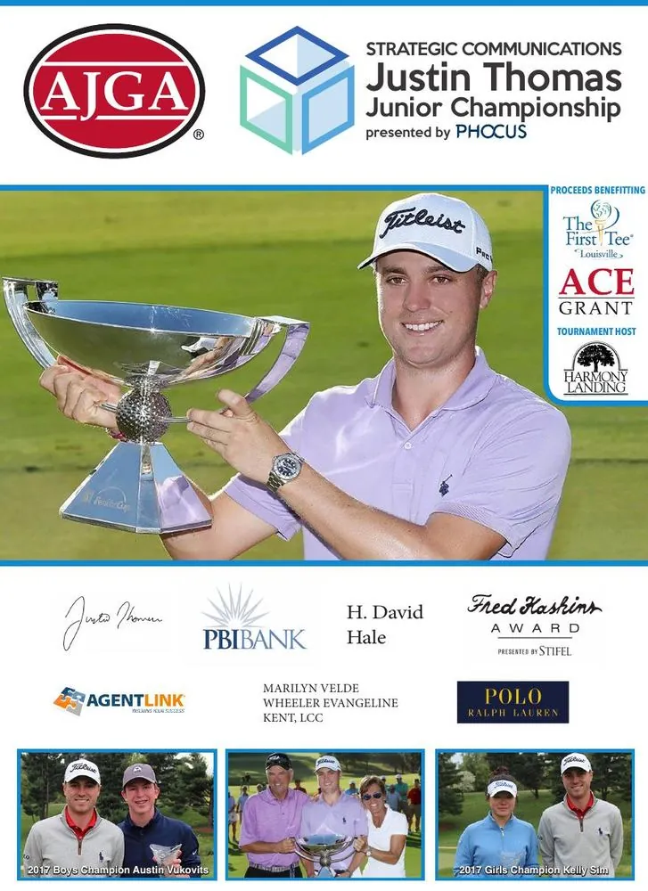 Justin Thomas Junior Championship program cover presented by Phocus