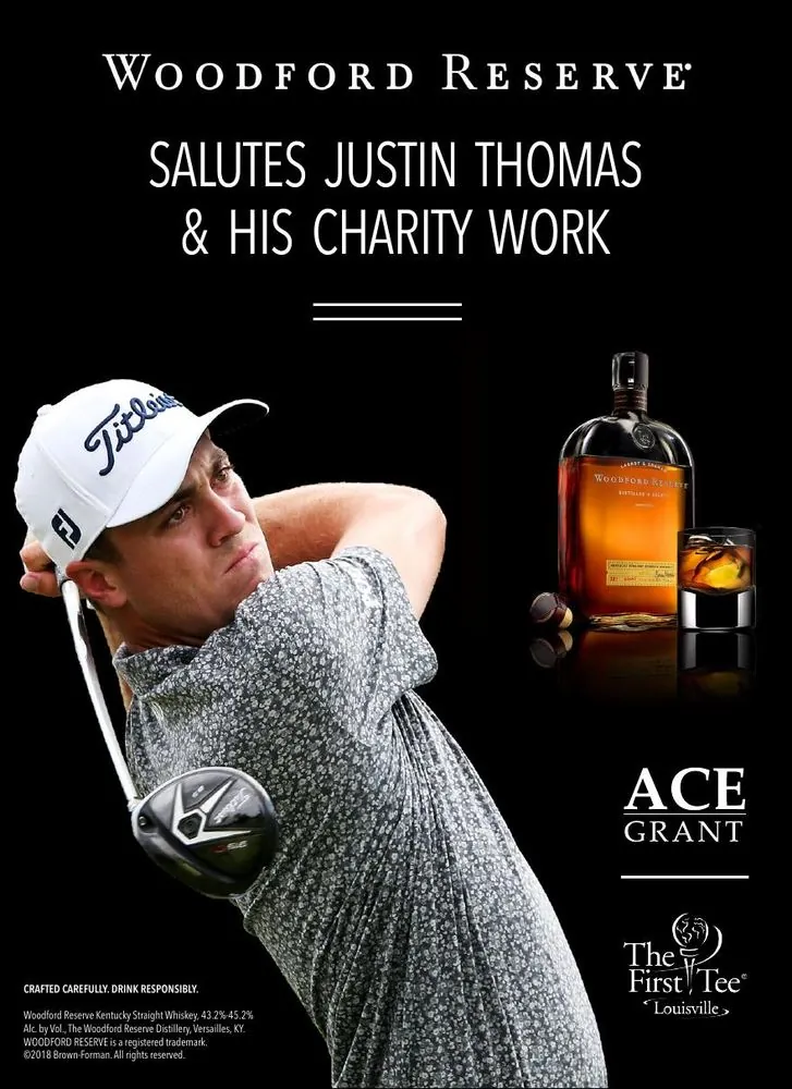 Woodford Reserve full-page advertisement produced for the championship program